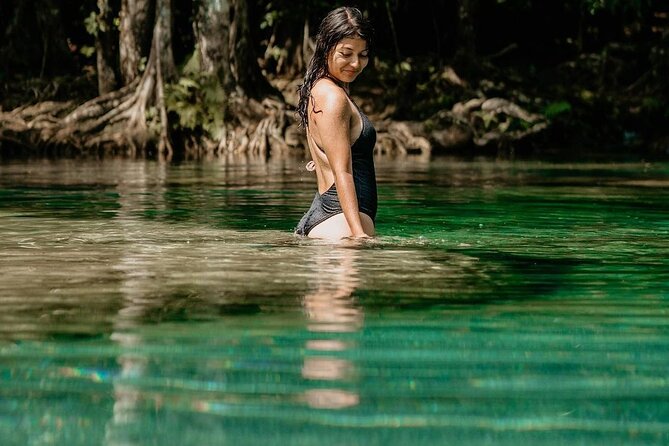 Discover The Paradisiacal Semuc Champey + Kanba Caves - Tour From Cobán - Tubing on the river, using the momentum instead of fighting it