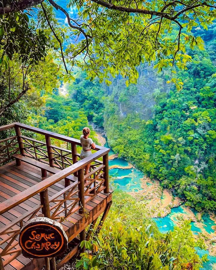 From Guatemala City Semuc Champey in one day. - Semuc Champey viewpoint and the Cahabón River pools