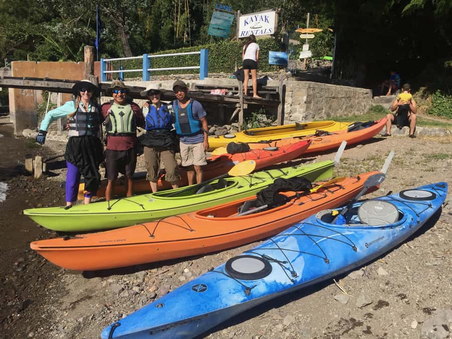 Kayak Hike Adventure. Visit Tzununa, Jaibalito, Santa Cruz - Santa Cruz La Laguna: Safety Briefing, Then a Rugged North Shore Paddle