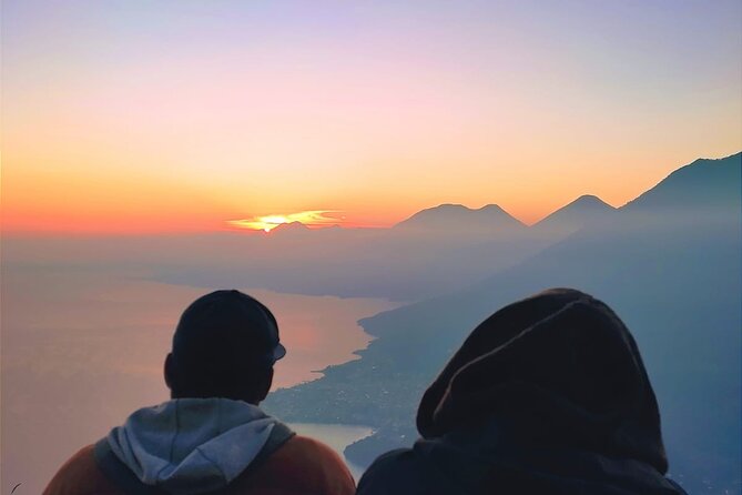 Sunrise Hike Tour on Indian's Nose Mountain - Indian Nose at the top: the sunrise show over Lake Atitlan
