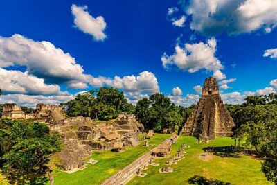 Tikal Hart of Mayan World by air.