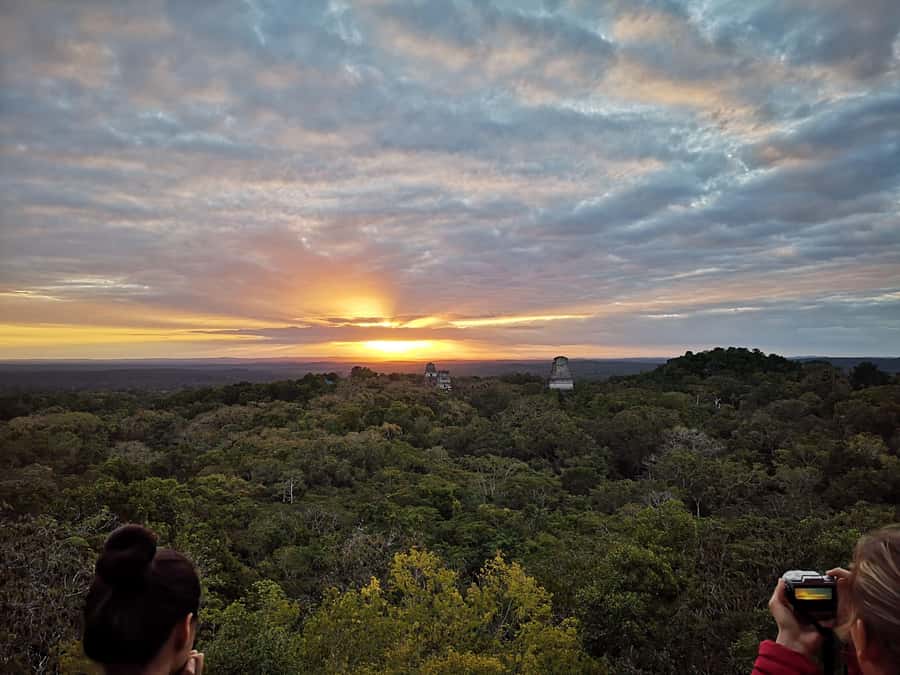 Tikal Sunrise, Archeological focus and Wildlife Spotting - Climbing Templo II for the best views of Great Plaza and Temple I