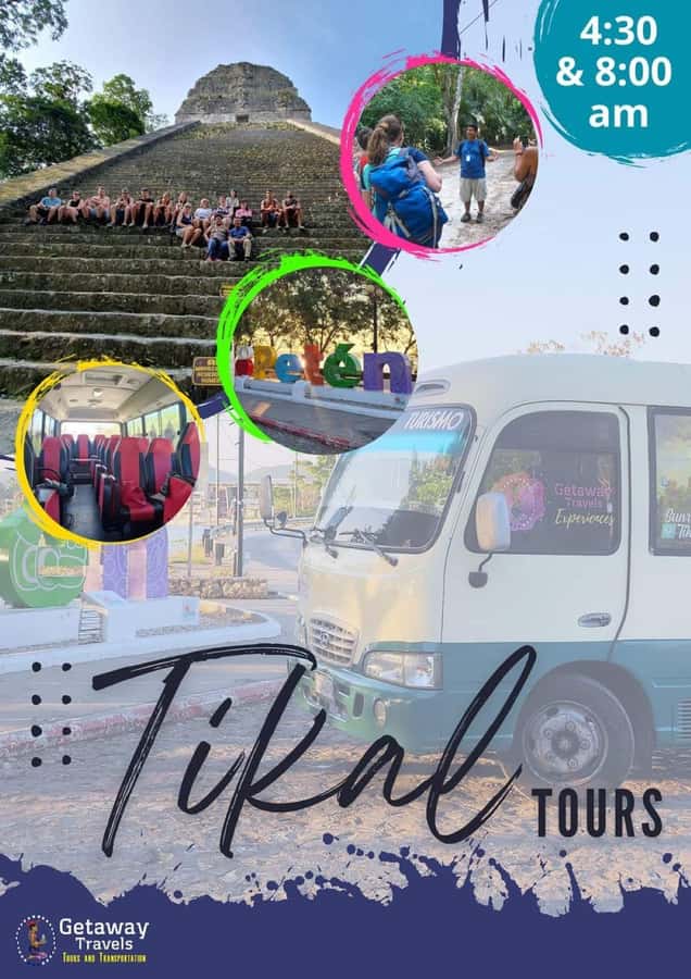 Tour and transportation with tour guide to Tikal. - Flores to Tikal, the ride that sets your expectations